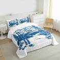 thumbnail image 3 of jejeloiu Winter Landscape Bedding Comforter Set,Skiing Gamer Gmae Twin Comforter Sets,Gblue Ski Snowboard Bedding Set For Adults,Luxury Bedroom Decor Reversible,2-Piece, 3 of 8
