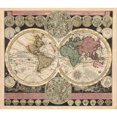thumbnail image 3 of Visscher, Nicholas 13x12 Black Modern Framed Museum Art Print Titled - Planisphaerium, 3 of 5