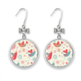 thumbnail image 1 of Bird Flower Flower Paint Bow Earrings Drop Stud Pierced Hook, 1 of 3