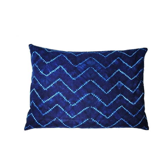 CALYZ GGPCAL001 INDIGO CHEVRON PILLOW HAND MADE AND EASY