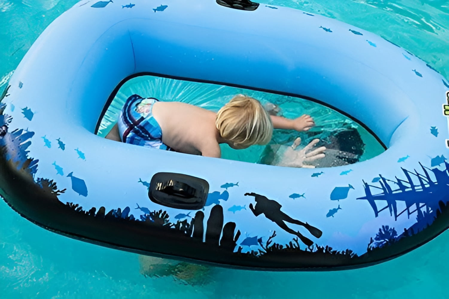 Sieco Design SD-AVR01 Transparent Aquavue Voyager Bottom Snorkeling Raft