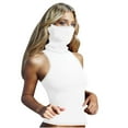thumbnail image 2 of Hauts d'Été pour Femmes T-Shirts Ndbuld Décontractés Sans Manches pour Protection Solaire Légers jusqu'à 30 % de Réduction, Blanc, G, 2 of 5