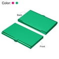 thumbnail image 4 of Uxcell 3.6x2.3x0.3 Inch Name Cards Case Alloy Business Card Holder 2 Pack Rose Red Green, 4 of 6