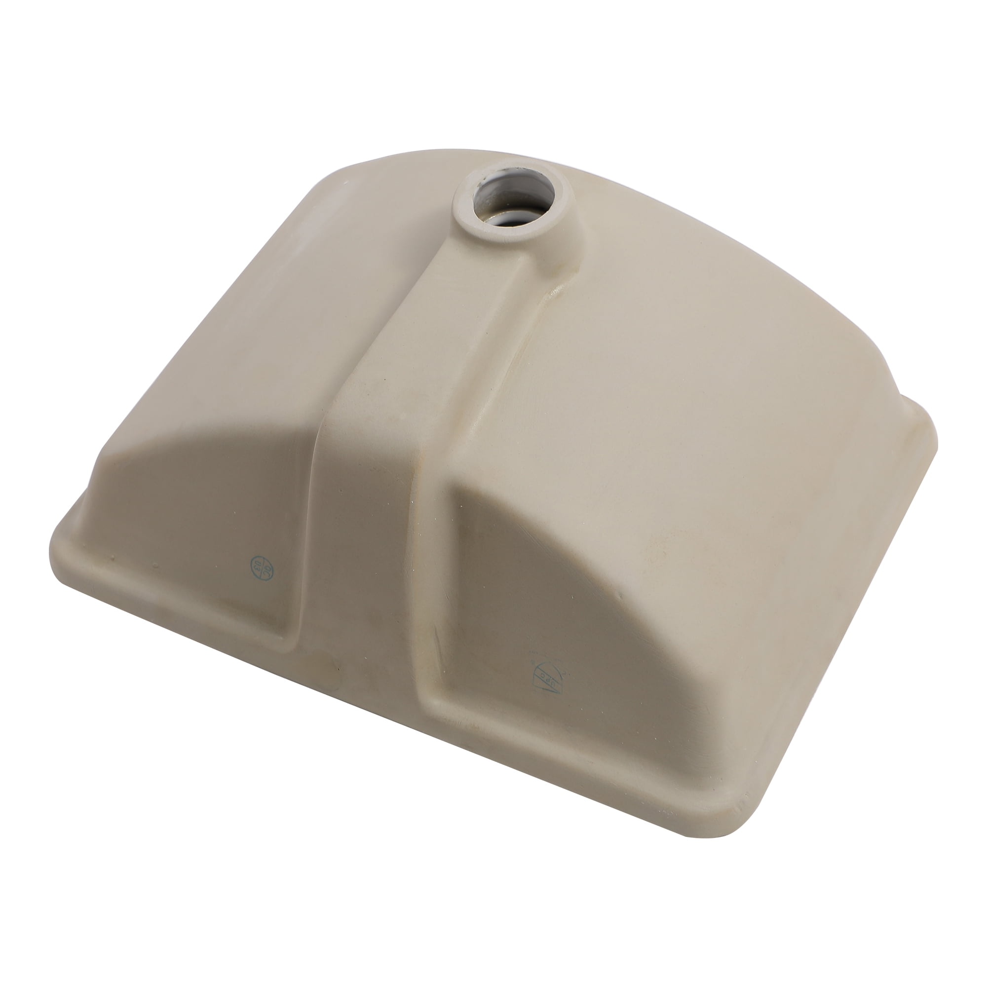 18.5"x14" White Ceramic Rectangular Undermount Bathroom Sink with Overflow
