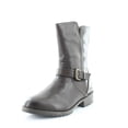 thumbnail image 3 of NATURALIZER Womens Chocolate Brown Padded Buckle Accent Non-Slip Gloriah Round Toe Block Heel Zip-Up Moto 8.5 M, 3 of 8
