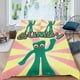 thumbnail image 2 of El Show de Gumby Conjunto de sábanas temático, trío de piezas, cómodo y amigable con la piel, diseño único, regalo de decoración para el hogar para familiares, amigos y fans, 90 cm * 190 cm, 2 of 6