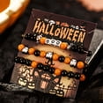 thumbnail image 2 of Pulseras de Halloween Pulseras con dijes de calabaza fantasma Pulseras de cuentas elásticas para mujeres, 2 of 5