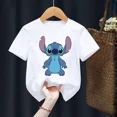 thumbnail image 3 of Camiseta infantil de Disney Lilo Stitch, camiseta kawaii, ropa informal de dibujos animados de anime para niños, camiseta para niñas y niños, camiseta de moda Y2K, 3 of 5
