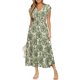 thumbnail image 1 of Vestido BerryGo Floral Maxi de manga larga viscosa verde XL para mujer, 1 of 5