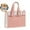 Pink, variant on WNFJR Transparent PVC Document Bag for Exams, Waterproof Study File Organizer with Snap Closure, Storage Tote for Papers & Tutoring Materials