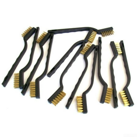 

12pcs Brass Wire Brushes Brass&ABS Comfortable-Handle 172.5mm For Cleaning Tool