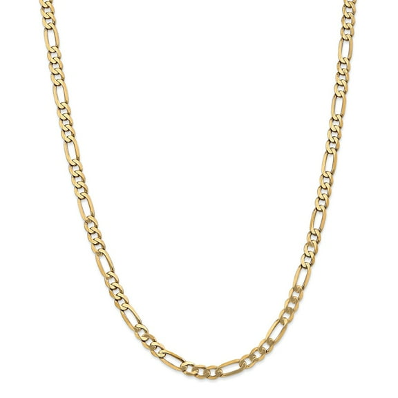 14k 5.25mm Flat Figaro Chain