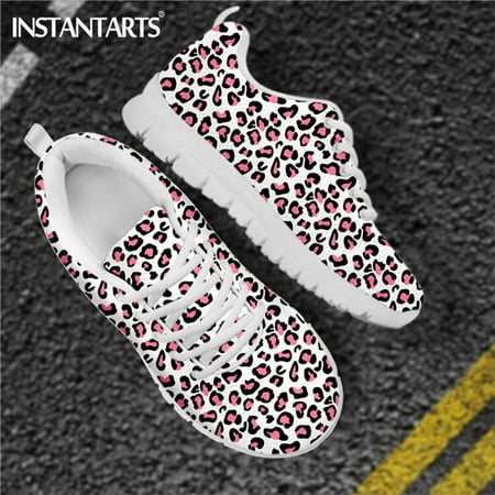 

Woman Sneaker Flats Casual Shoes For Women 2021 Pink Cheetah Leopard Print Lace Up Outdoor Walking Shoes Sapatos Feminino Mujer