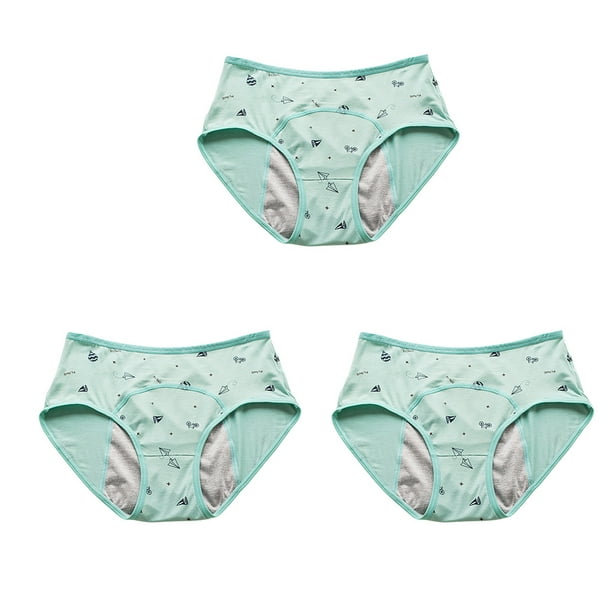 VONKY 3Pcs Lovely Printed Children Period Menstrual Underwear