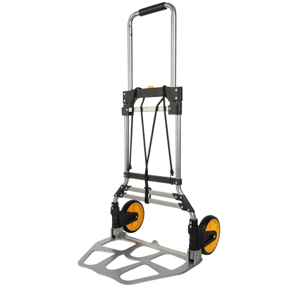 Stalwart Folding Dolly Cart with Collapsible Handle and 330lb Capacity