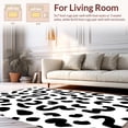 thumbnail image 2 of ODIKA 6' Machine Washable Non-Slip Area Rug, Vintage Retro Abstract Animal Inspired with Bold Spot Motifs High Traffic Rug, Black, 289649, 2 of 5
