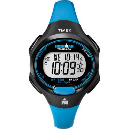 Timex Women's Ironman Essential 10 Mid-Size Watch, Blue Resin Strap