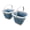Grey/Steel Blue, variant on SAMMART 8.5L (2.2 Gallon) Collapsible Square Handy Bucket/Foldable SquareWater Pail/Portable Tub with Handle. Size 31cm