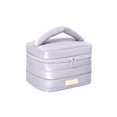 thumbnail image 1 of Open-Top Tote Makeup Bag, Large Capacity Travel Cosmetic Organizer with Multiple Compartments, Soft Fabric Design, 1 of 7
