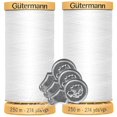thumbnail image 1 of Thread Gutermann, algodón natural, 50 puntos, 250 m, paquete de 2 unidades con enhebradores de agujas, 1 of 3