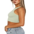 thumbnail image 3 of Women Y2k Ribbed Tank Tops Crew Neck Sleeveless Vests Summer Slim Fit Crop Tops Aesthetic Clothes, 3 of 5