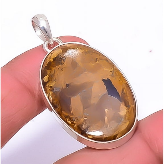 Bronzite Jasper - Africa Gemstone 925 Sterling Silver Pendant 1.83" A312, Jasper Pendant, Christmas Gift, New Year Sale, Gemstone Silver Jewelry