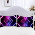 thumbnail image 4 of Duvet Cover 200x200 Cm Neon Colorful Light And Soft Bedding Set For 2 People With Zipper And 2 Pillowcases, 4 of 5