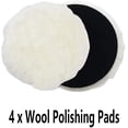 thumbnail image 3 of Juego de almohadillas pulidoras de lana IPELY, 6 unidades, 15 cm, con adaptador de taladro, 3 of 7