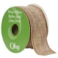 thumbnail image 2 of (3 pack) Offray Ribbon, Natural 1 1/2 inch Wired Linen-Look Ribbon, 12 feet, 2 of 8