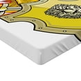 thumbnail image 2 of Ambesonne Dragon Fitted Sheet, Creature Hero, Full Size, Marigold Pistachio Green, 2 of 3