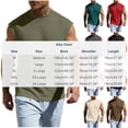 thumbnail image 4 of Men's Sleeveless Tank Top Cotton Blend Summer Vest Casual Solid Muscle Fit Breathable Quick Dry Gym Workout Streetwear Beach | Zenithor,Black XL, 4 of 9