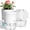 White, variant on IWNTWY 5.7" Self Watering Pots, 4 Pack Plastic Planters with Deep Reservoir and Wicking Rope for Indoor Outdoor Garden Plants and Flowers, White