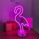 thumbnail image 5 of Luz de neón rosa con base de soporte - Lámpara de neón rosa - Funciona con pilas/USB - Para dormitorio - Decoración de fiesta para bar y Navidad, 5 of 5