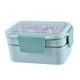 thumbnail image 5 of Caja Bento Macarena Fiambrera de Acero inoxidable 2 capas apilable Azul, 5 of 8