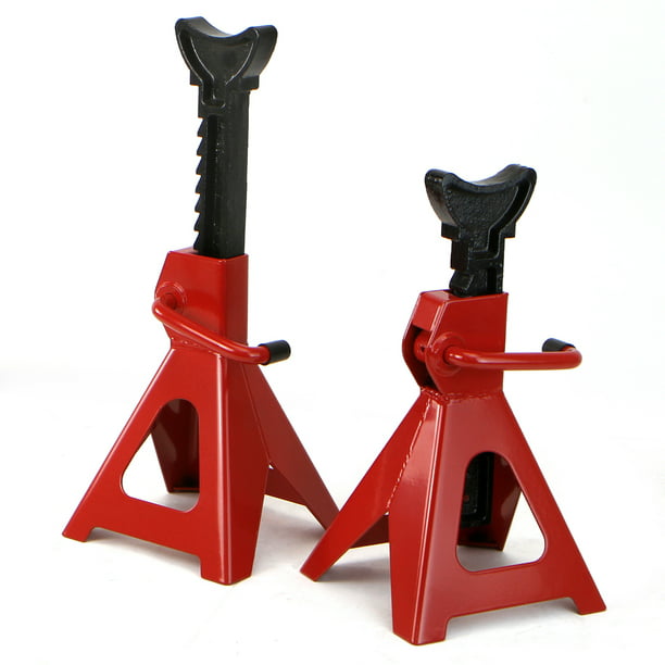 XtremepowerUS Set of (2) Jack Stands 3 Ton Capacity Adjustable Height Auto  Shop Floor Stand, Red - Walmart.com