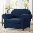 thumbnail image 3 of Subrtex Sofa Cover 1 Piece Slipcover with extra Stretch Cushion Seat Cover, Armchair, Navy, 3 of 8