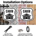 thumbnail image 3 of Cabin (2 Pack) 12 inch X 12 inch Shield Shaped Commercial Grade Plastic Signs Weather Resistant Made in the USA, 3 of 6