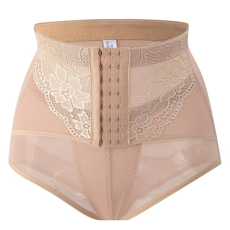 HUPOM Pregnancy Underwear For Women Panties For Girls High Waist Casual Tie  Seamless Waistband Beige 2XL