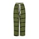 thumbnail image 5 of Puntoco Pantalones De Pierna Ancha Con Cordón Estampado A Rayas A La Moda Para Mujer Verde Militar S, 5 of 5