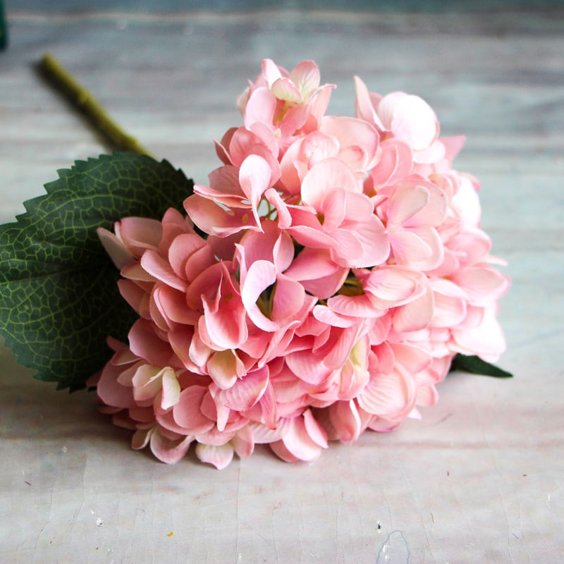 Fake Artificial Flower Hydrangea Heads Wedding Floral Bridal Wedding Bouquet 1pc 