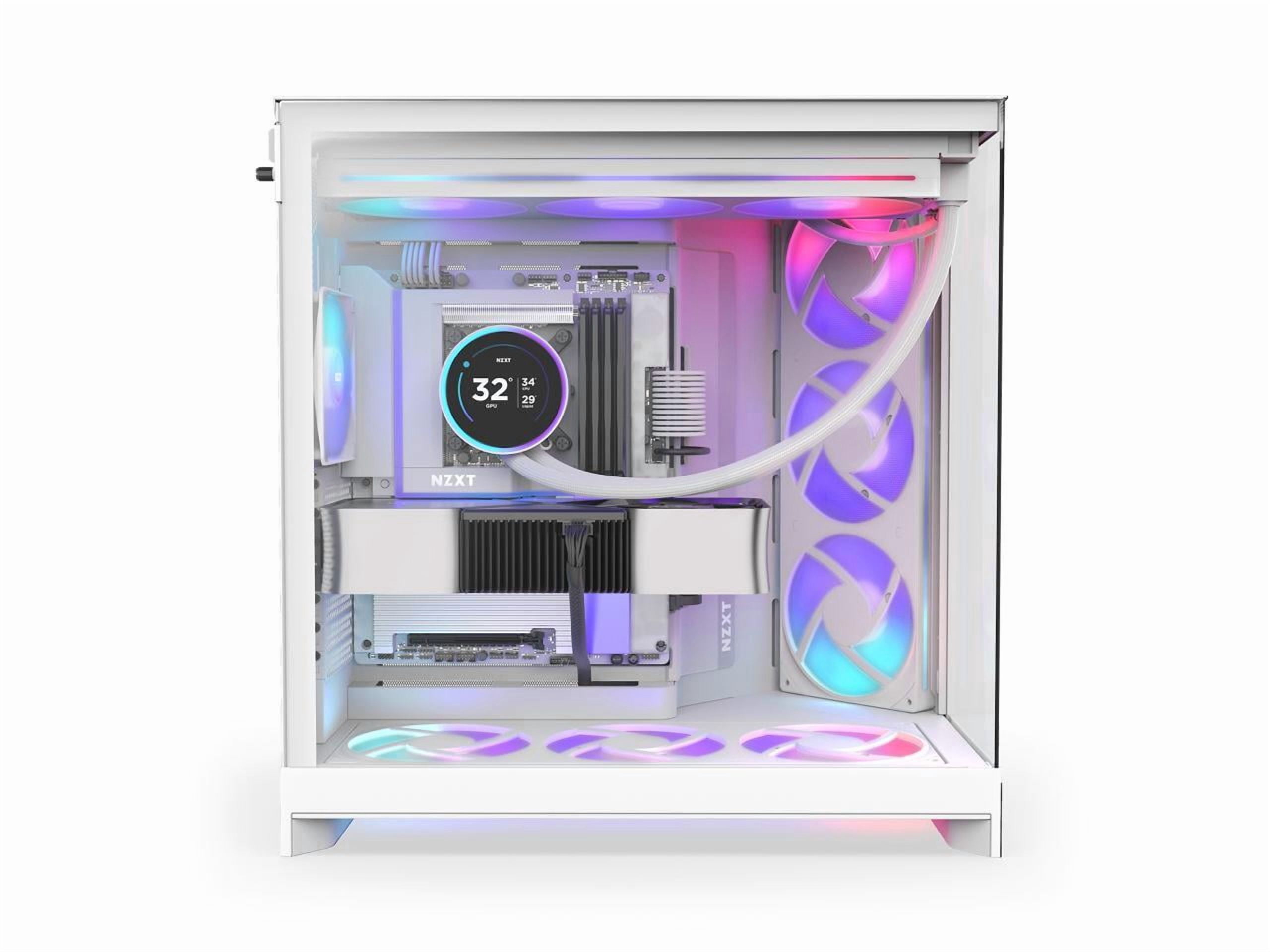 NZXT CCM-H92FW-P1 White SGCC / Tempered Glass Mid-Tower Case (Computer Cases - ATX Form)