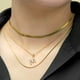 thumbnail image 5 of JeenMata Juego de 3 Collares con Dije Inicial 'M' Collar con Capas con Inicial para Mujer Bañado en Oro Amarillo, para Aniversario, Cumpleaños y Navidad, 5 of 6