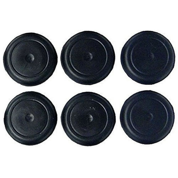 (Pack of 5) 1" - (1.00 inch) Black Rubber Plugs || for Flush Mount Body and Sheet Metal Holes. Ergonomic Button Plugs with Flush-Type Heads || Made in USA by CAPLUGS | Fits 1" Hole Diameter(Pack of 5)