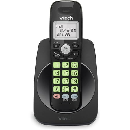 Cordless Phone with DECT 6.0, Full-Duplex Speakerphone, Lighted Display, Backlit Keypad, Caller ID/Call Waiting, Volume Control, Hearing Aid Compatible, Wall Mount | VG131-11 (Black)