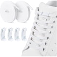 thumbnail image 1 of 2 pares Cordones de Silicona Cordones Elásticos para Adultos con 2 pares Shoelaces Hebilla Magnética Zapatillas Elásticas de Tenis Cordones Se Adapta a Todo Tipo de Zapatos, Colo Blanco, 1 of 7