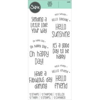 Sizzix Clear Stamps 12/Pkg-Sending A Little Love