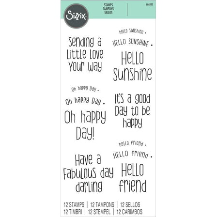 Sizzix Clear Stamps 12/Pkg-Sending A Little Love