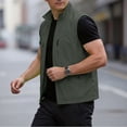 thumbnail image 5 of WRFWUL Mens Sleeveless Stand Collar Vest Lightweight Zip Up Outdoor Utility Gilet Casual Travel Workwear Jacket with Pockets, 5 of 7