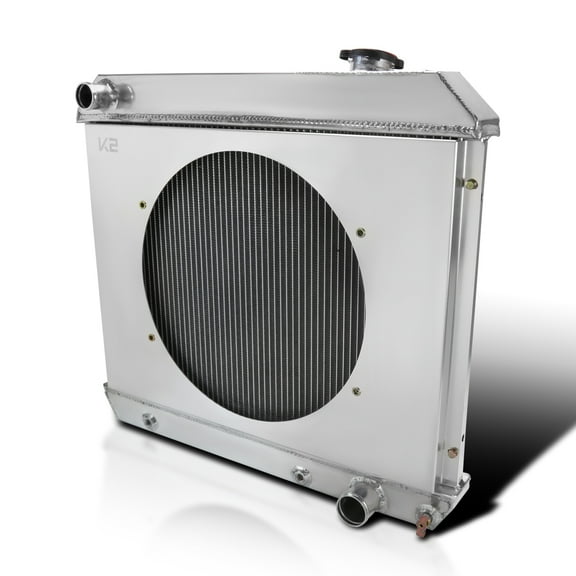 Spec-D Tuning Aluminum Cooling 3 Row Radiator with Fan Shroud Compatible with 1963-1966 Chevrolet C/K C10 C20