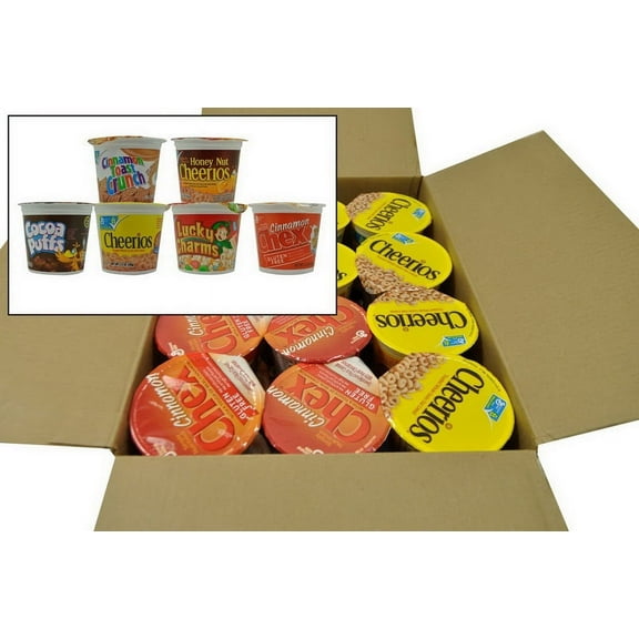 General Mills Assorted Single Serve Cups, 1.8 Ounce Cup, 60 per Case, Packaged Breakfast Cereals